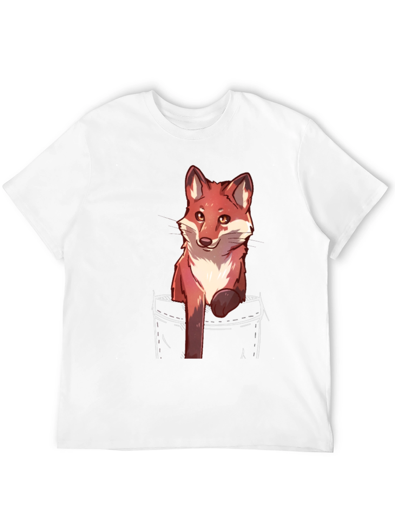 Fox Pocket Print Black T-Shirt