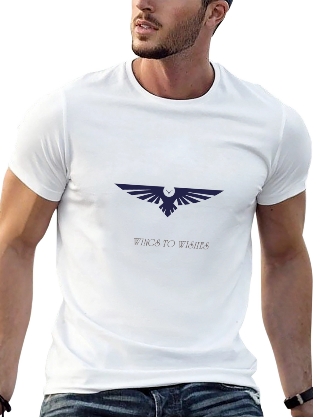 Wings to Wishes Black Graphic Tee