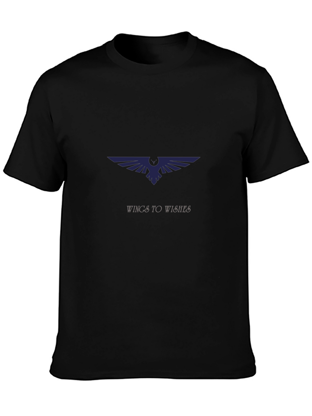 Wings to Wishes Black Graphic Tee