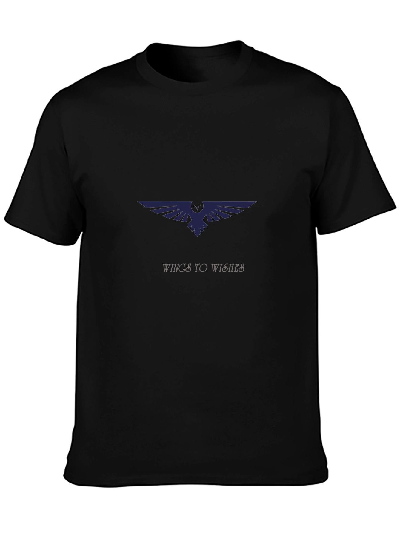 Wings to Wishes Black Graphic Tee