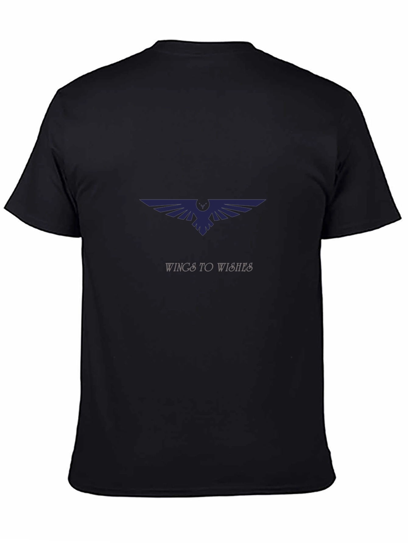Wings to Wishes Black Graphic Tee
