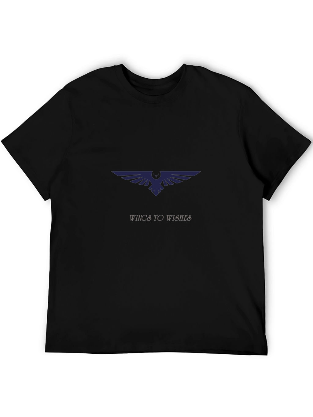 Wings to Wishes Black Graphic Tee