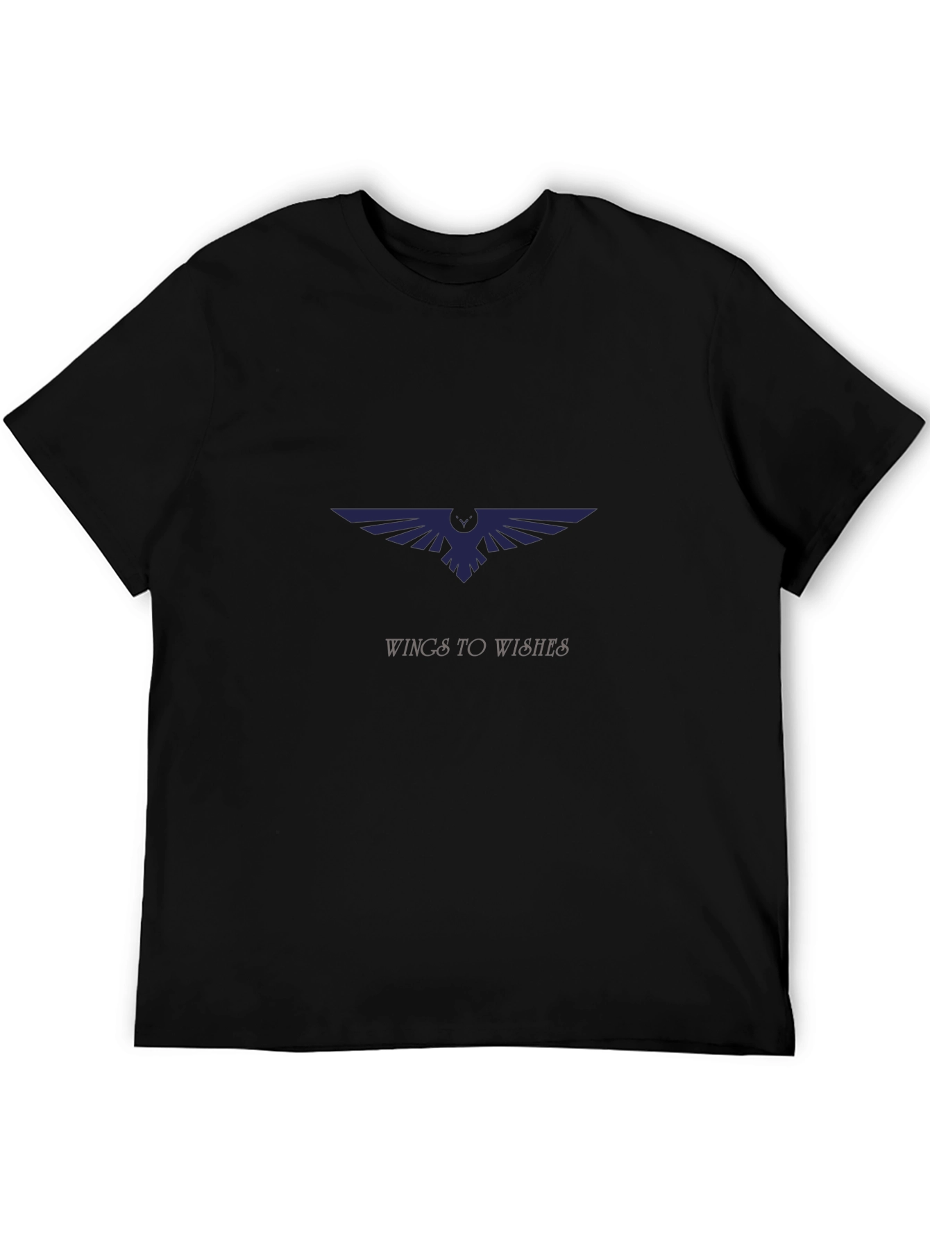 Wings to Wishes Black Graphic Tee