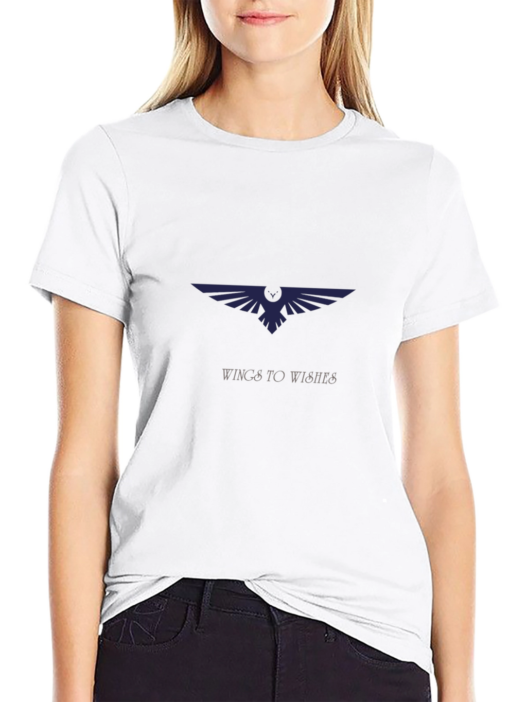 Wings to Wishes Black Graphic Tee