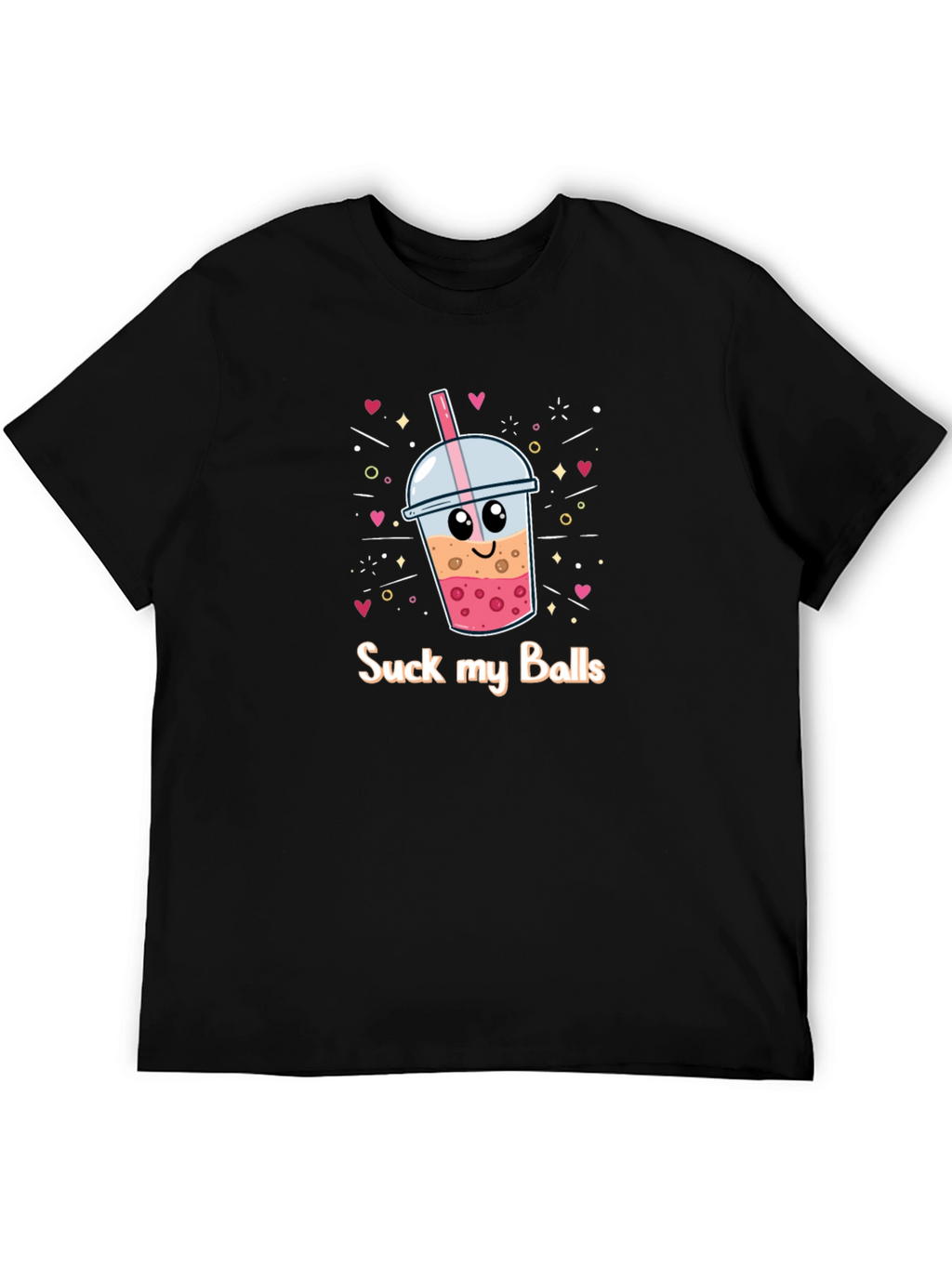 Suck My Balls Boba Bubble Tea Graphic T-Shirt