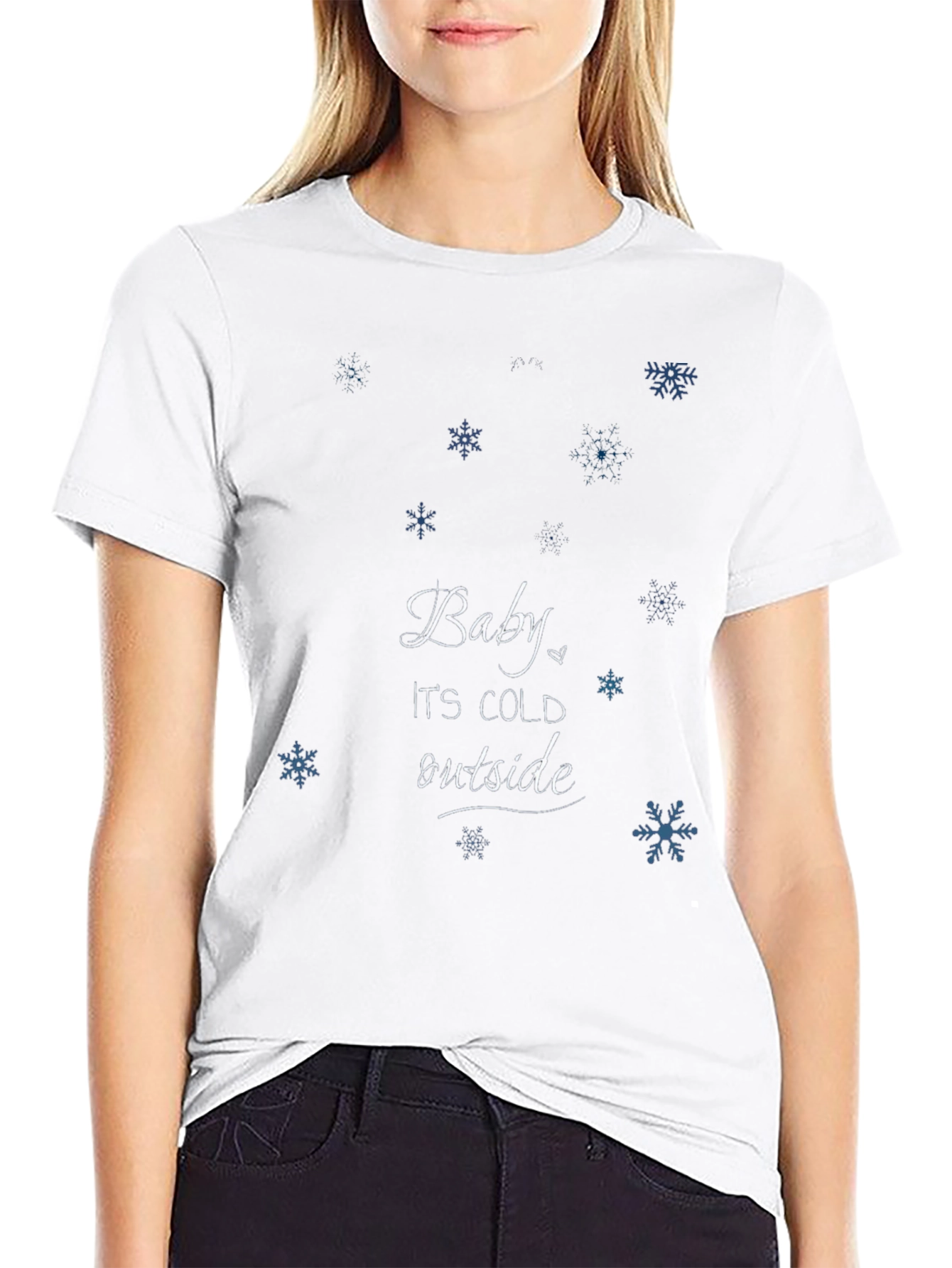 Baby Its Cold Outside Black Graphic Tee