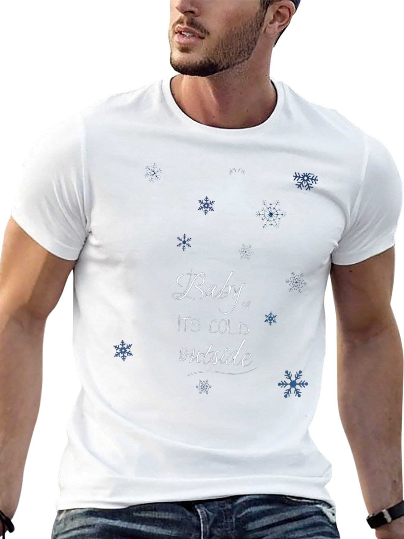 Baby Its Cold Outside Black Graphic Tee