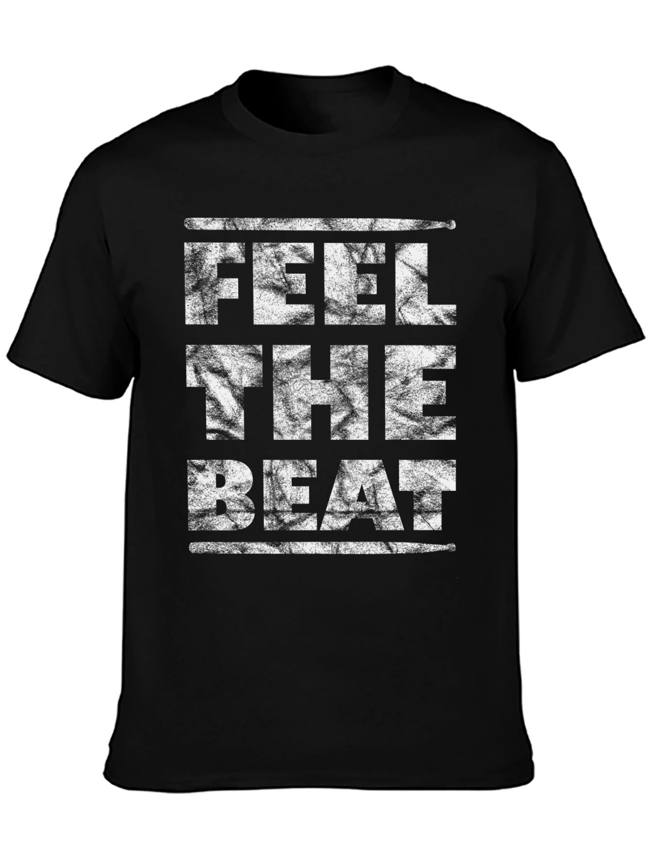 Feel The Beat Drummer T-Shirt - Black