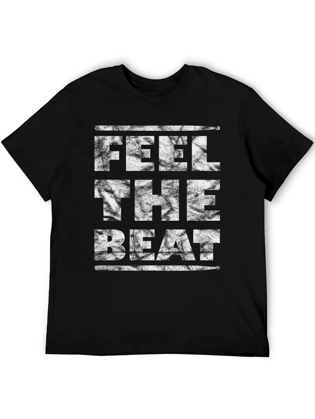 Feel The Beat Drummer T-Shirt - Black