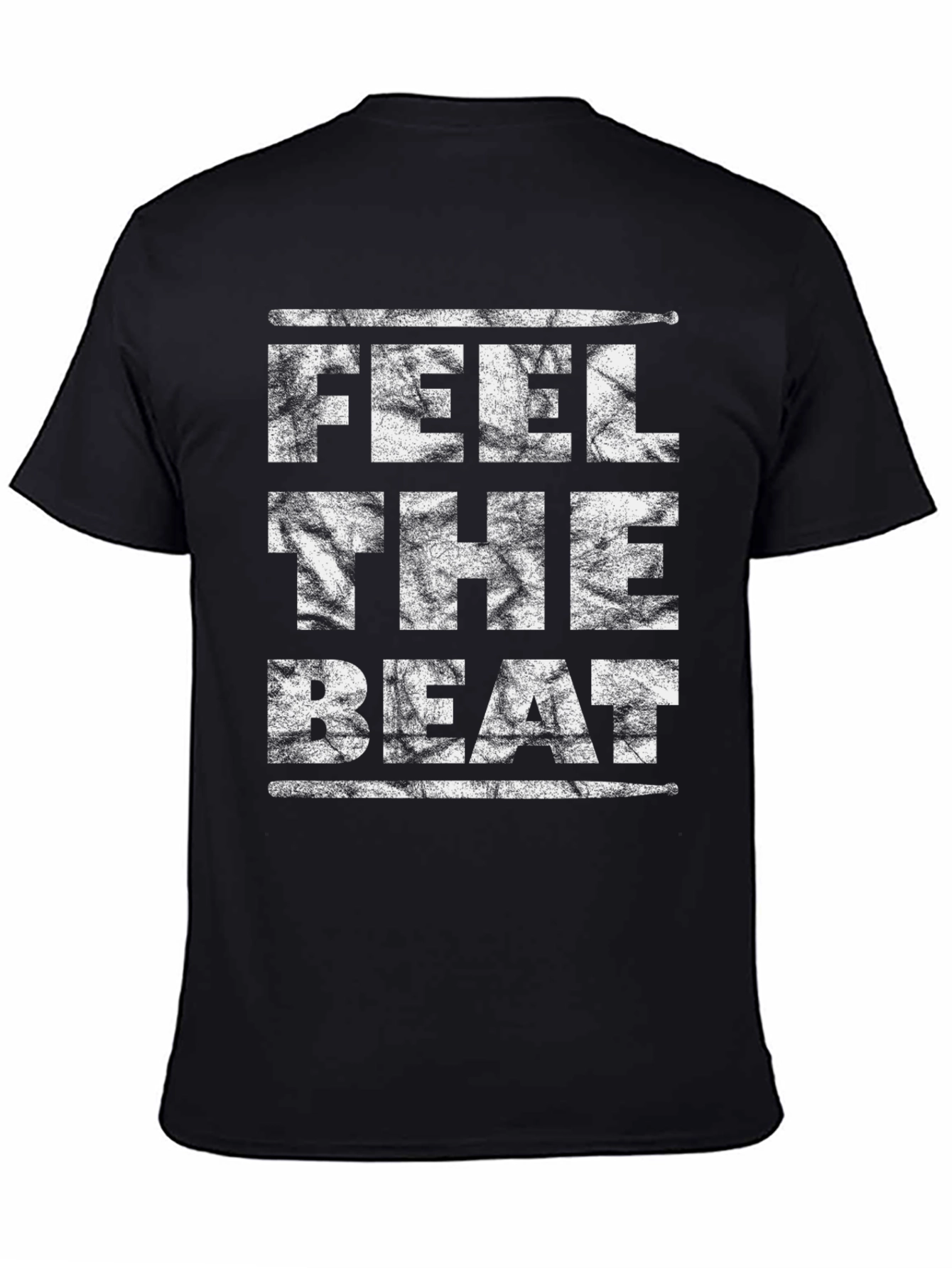 Feel The Beat Drummer T-Shirt - Black