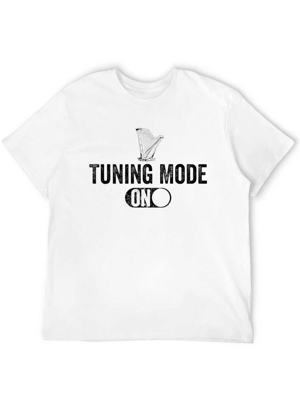 Tuning Mode On Harp Black T-Shirt