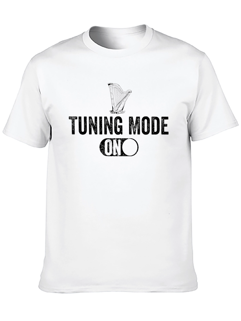 Tuning Mode On Harp Black T-Shirt