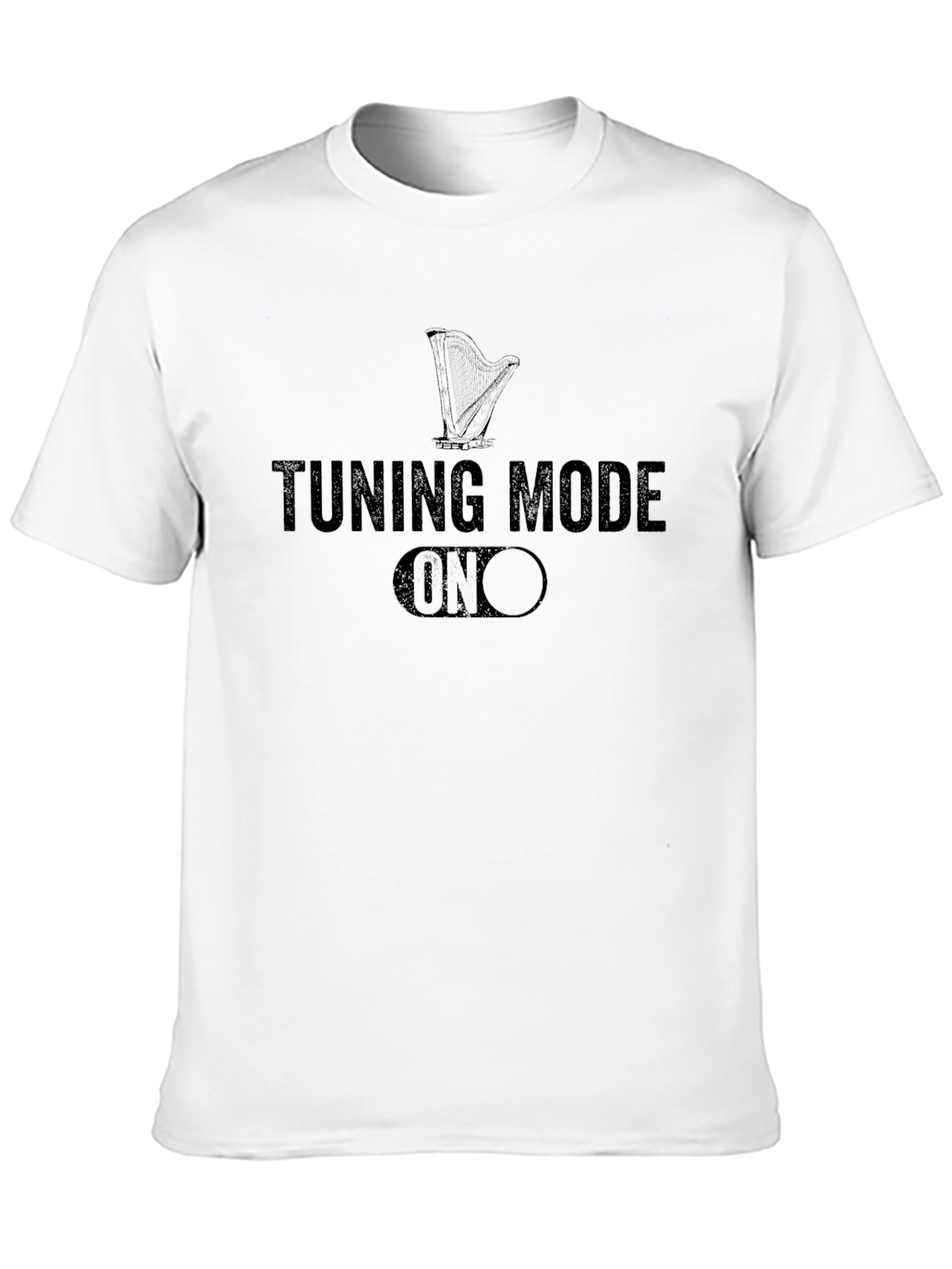 Tuning Mode On Harp Black T-Shirt