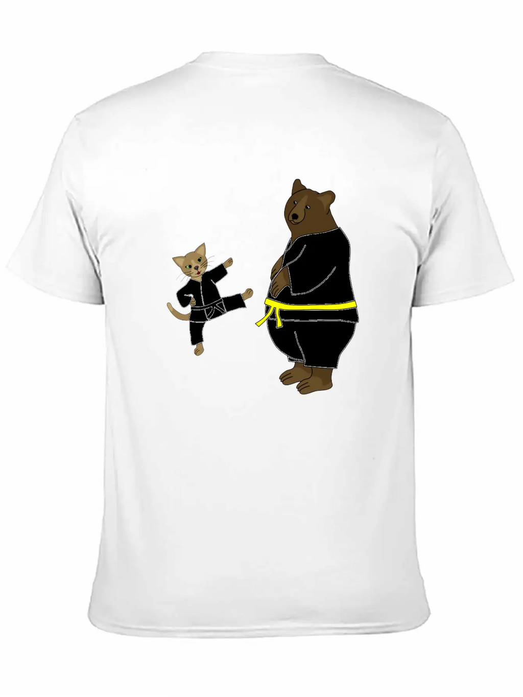 Taekwondo Cat And Bear Classic Cotton Tee – Unisex Comfort For Any Season