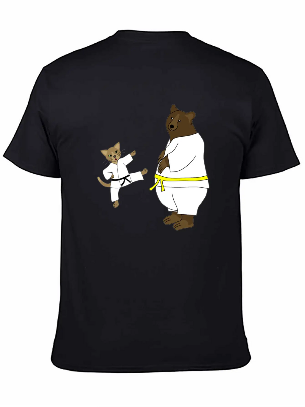 Taekwondo Cat And Bear Classic Cotton Tee – Unisex Comfort For Any Season