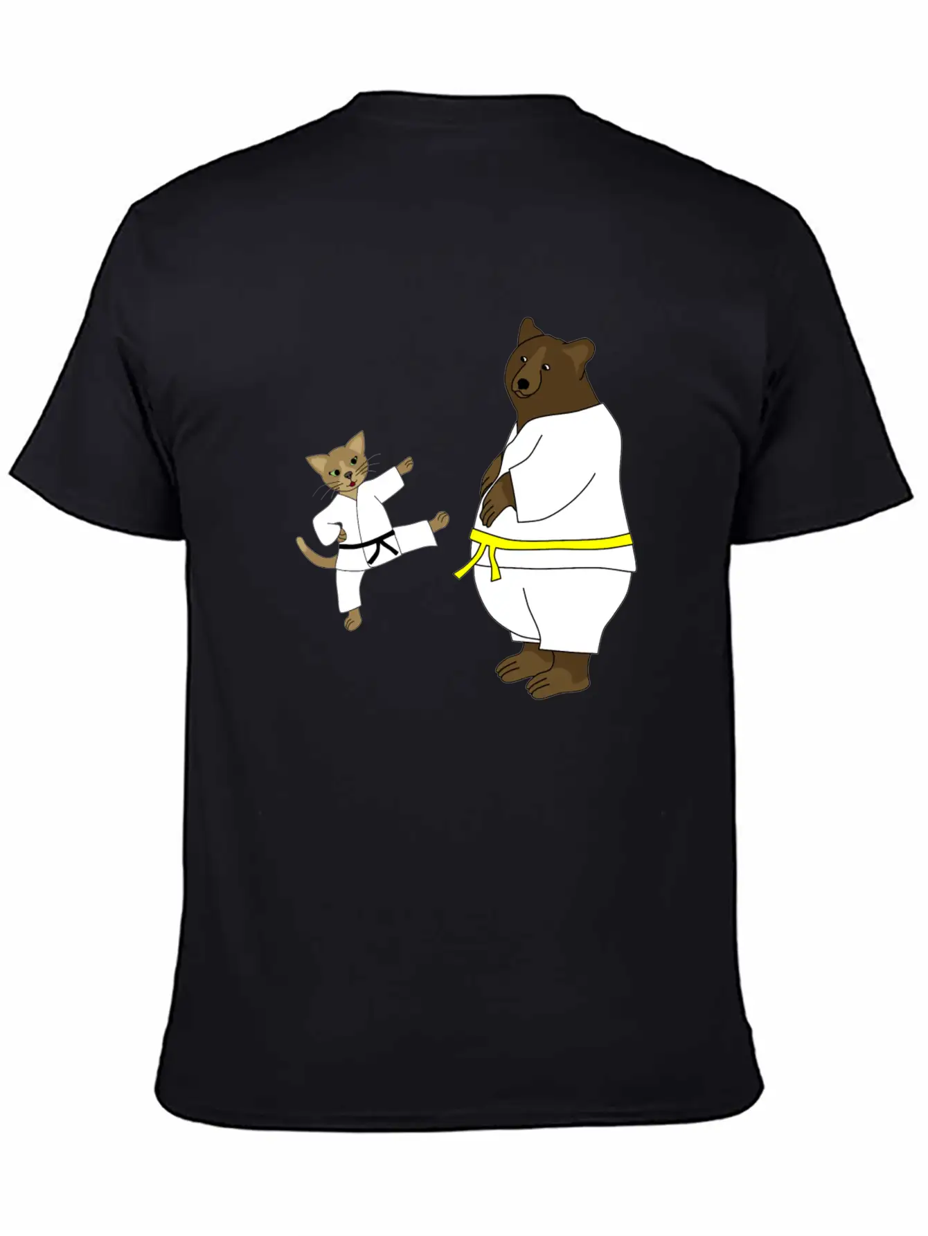 Taekwondo Cat And Bear Classic Cotton Tee – Unisex Comfort For Any Season
