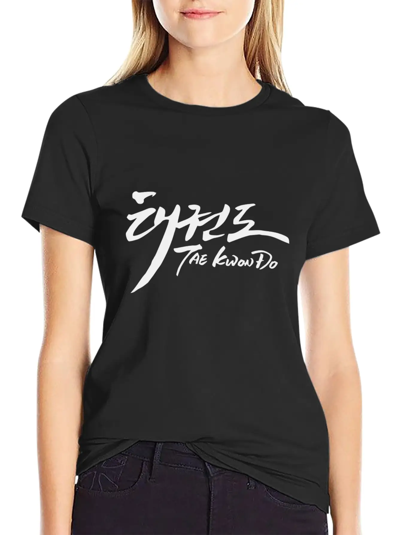 TAEKWONDO TEXT ART Black Unisex Casual T-Shirt – Clean Design For Daily Comfort