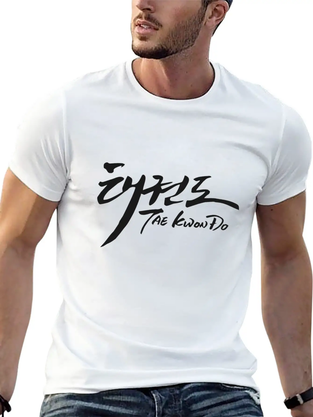 TAEKWONDO TEXT ART Black Unisex Casual T-Shirt – Clean Design For Daily Comfort