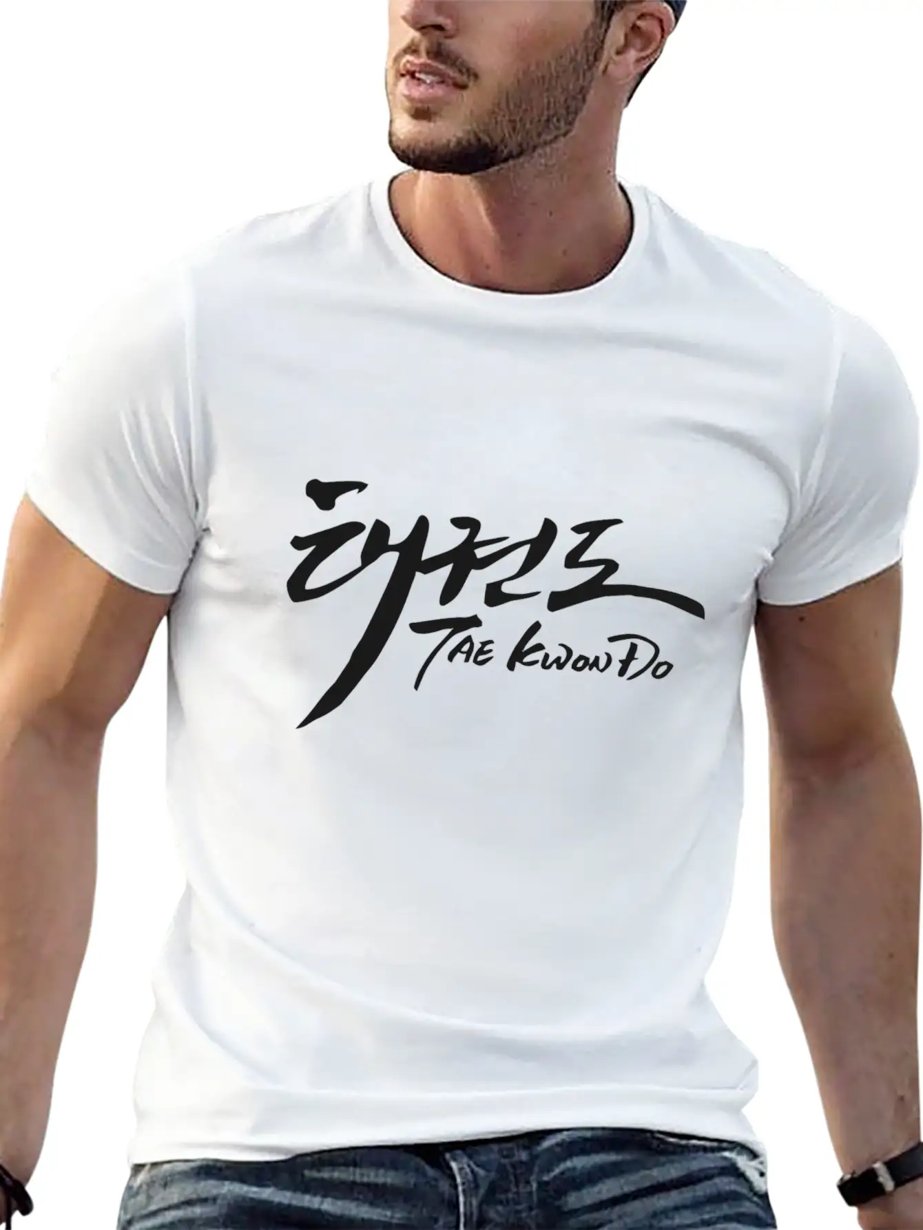 TAEKWONDO TEXT ART Black Unisex Casual T-Shirt – Clean Design For Daily Comfort