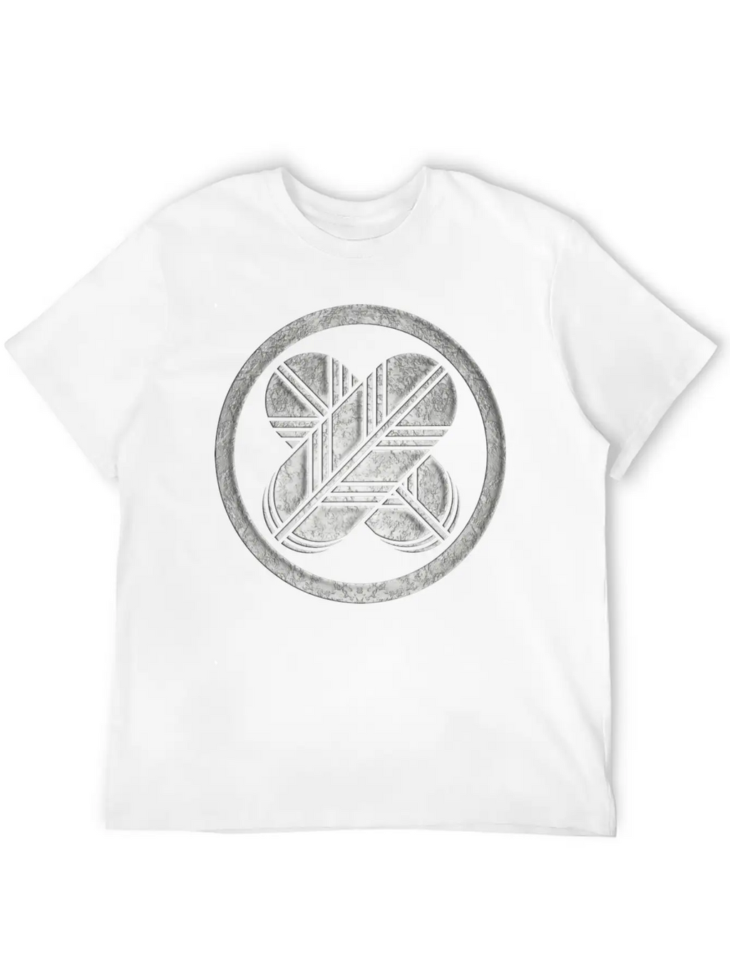 Takanoha Kamon In Silver Foil Breathable Graphic T-Shirt – Perfect For Casual Days