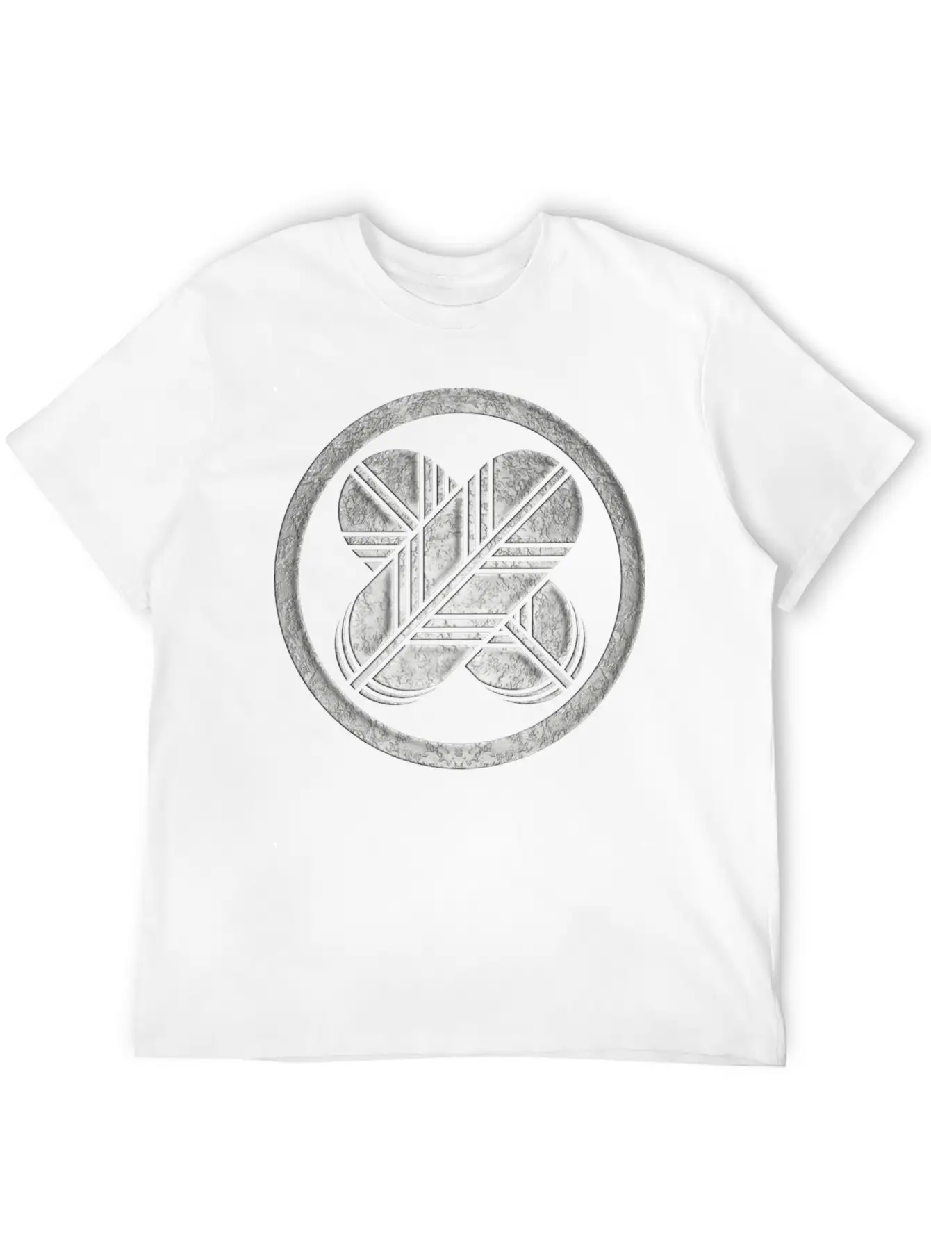 Takanoha Kamon In Silver Foil Breathable Graphic T-Shirt – Perfect For Casual Days