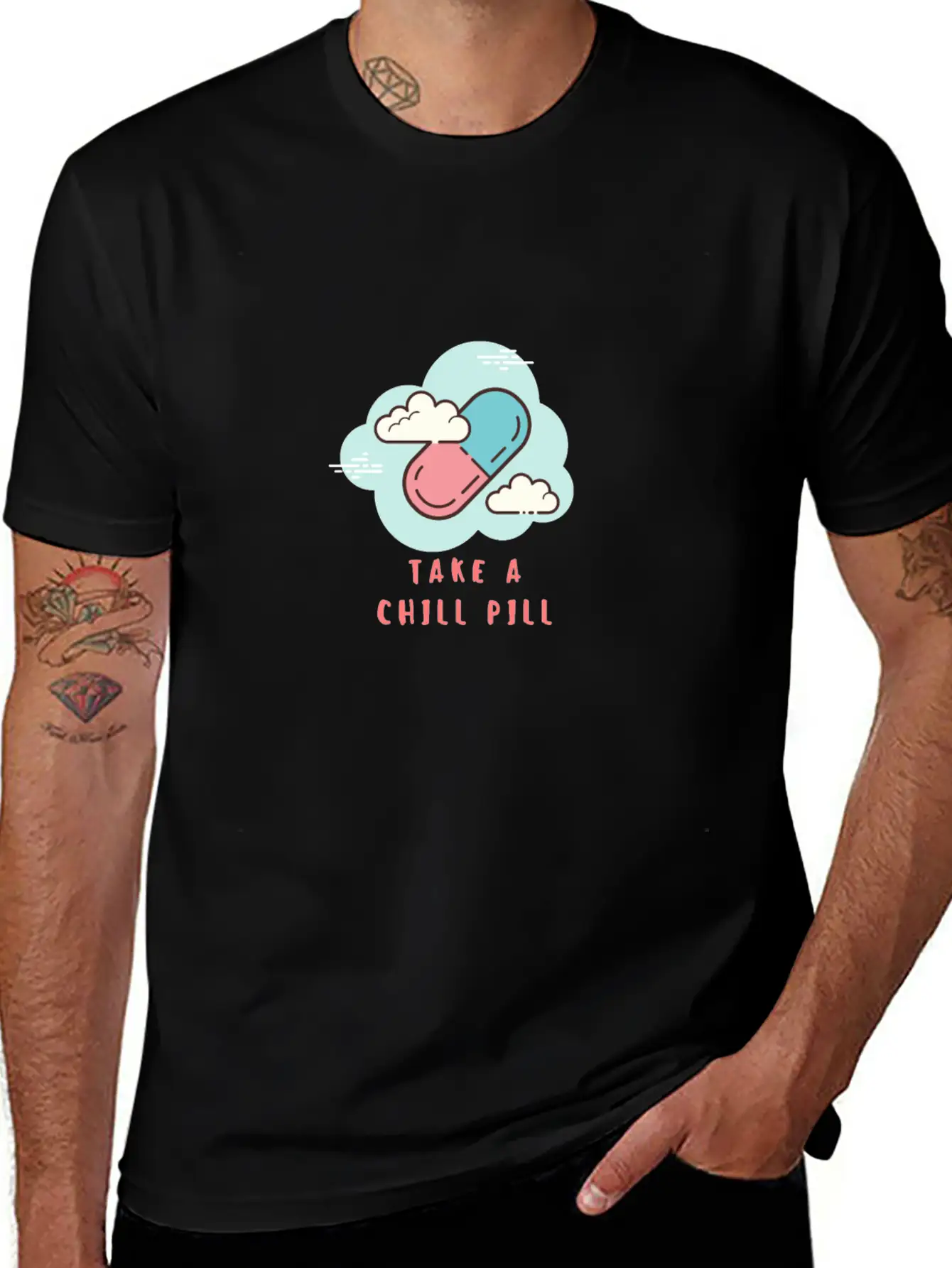 Take A Chill Pill Essential Cotton Tee For Daily Outfits – Unisex Style