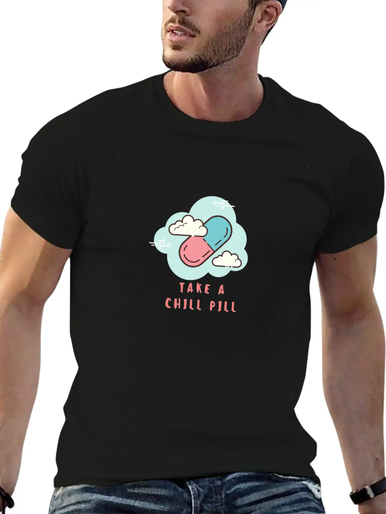 Take A Chill Pill Essential Cotton Tee For Daily Outfits – Unisex Style