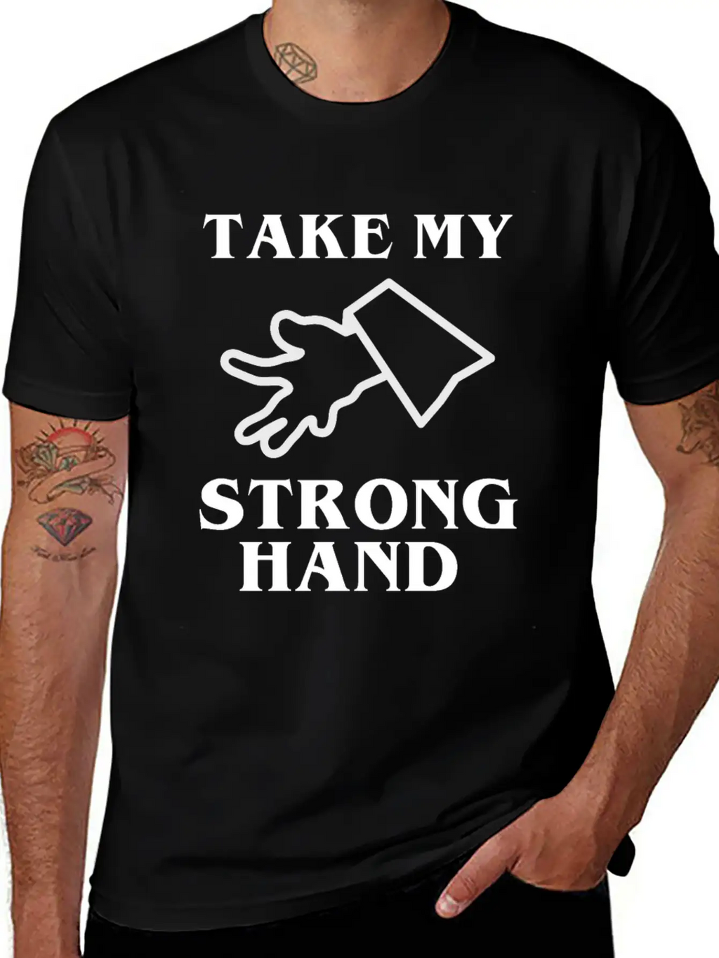 Take My Strong Hand Breathable Soft Cotton T-Shirt – Timeless Casual Look