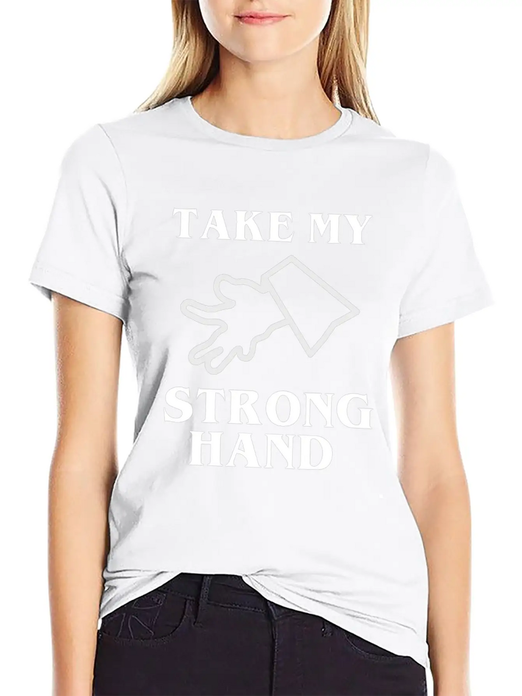 Take My Strong Hand Breathable Soft Cotton T-Shirt – Timeless Casual Look