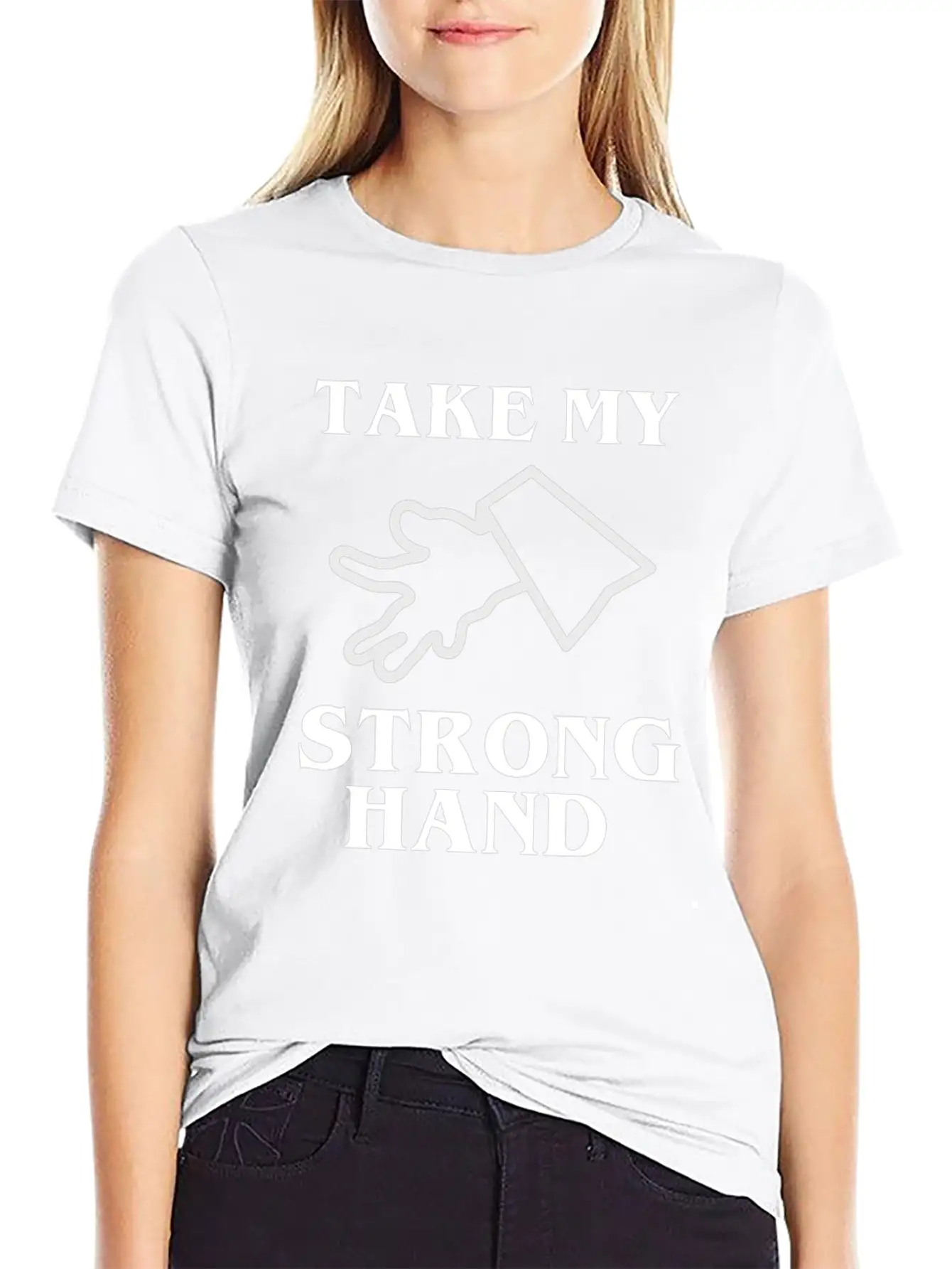 Take My Strong Hand Breathable Soft Cotton T-Shirt – Timeless Casual Look