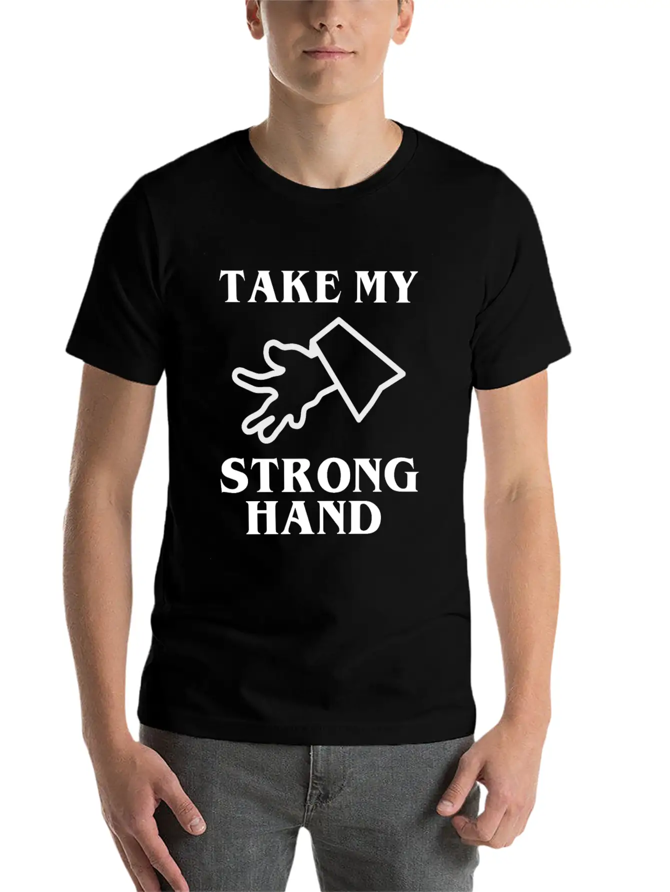 Take My Strong Hand Breathable Soft Cotton T-Shirt – Timeless Casual Look