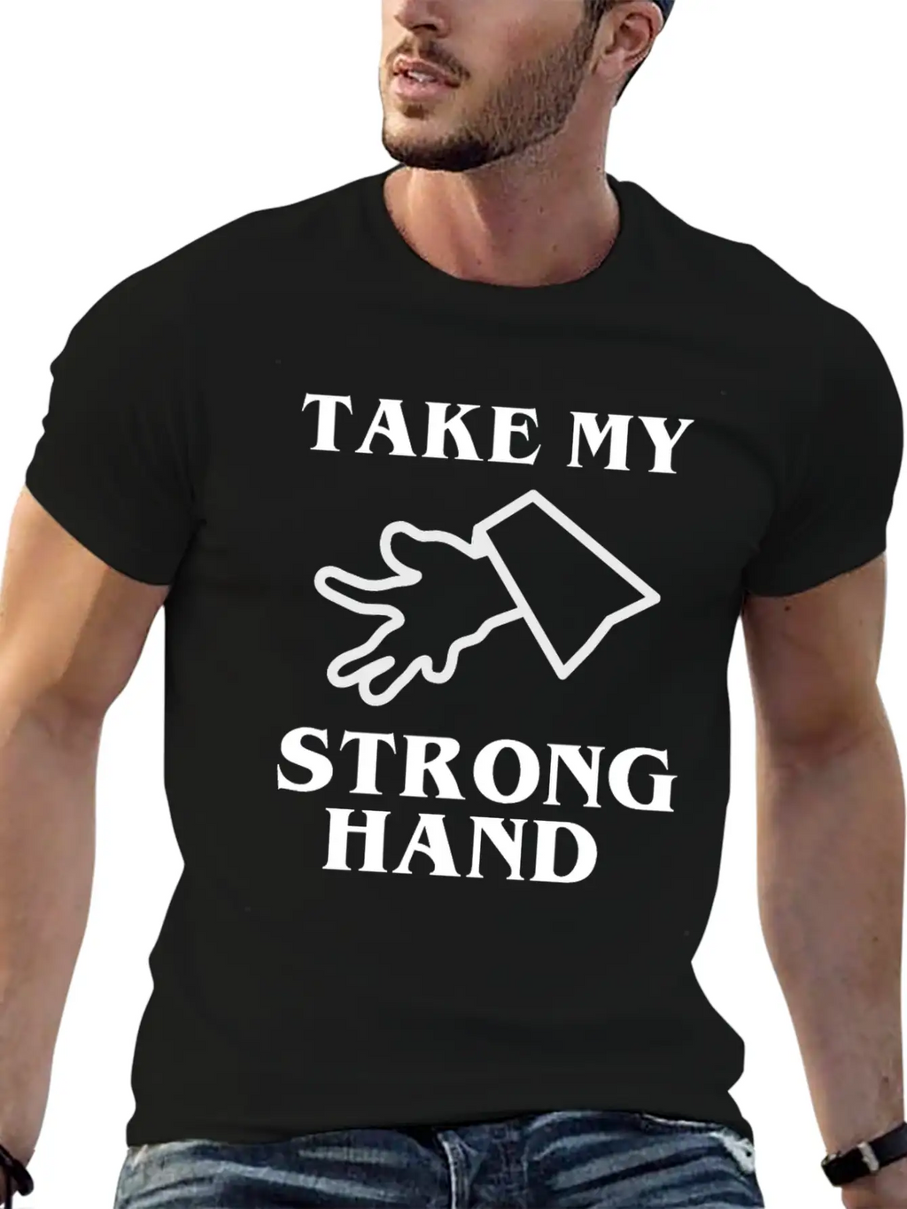 Take My Strong Hand Breathable Soft Cotton T-Shirt – Timeless Casual Look