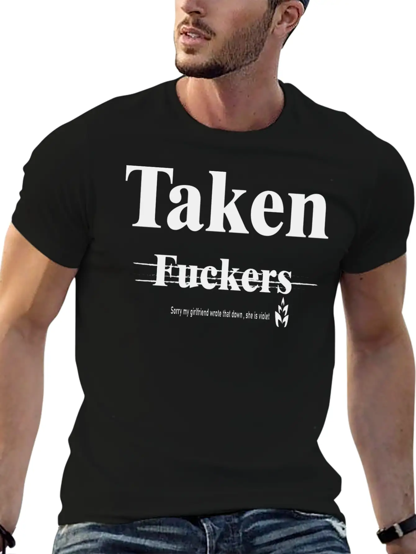 Taken My Girlfriend Wrote It Basic Graphic T-Shirt – Daily Comfort In Soft Cotton