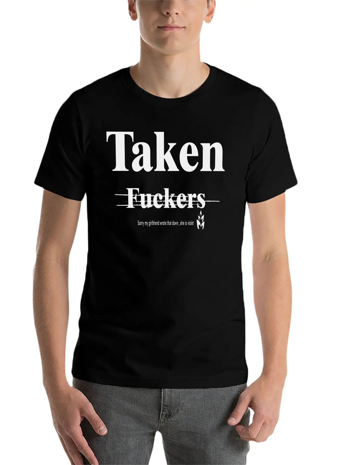 Taken My Girlfriend Wrote It Basic Graphic T-Shirt – Daily Comfort In Soft Cotton