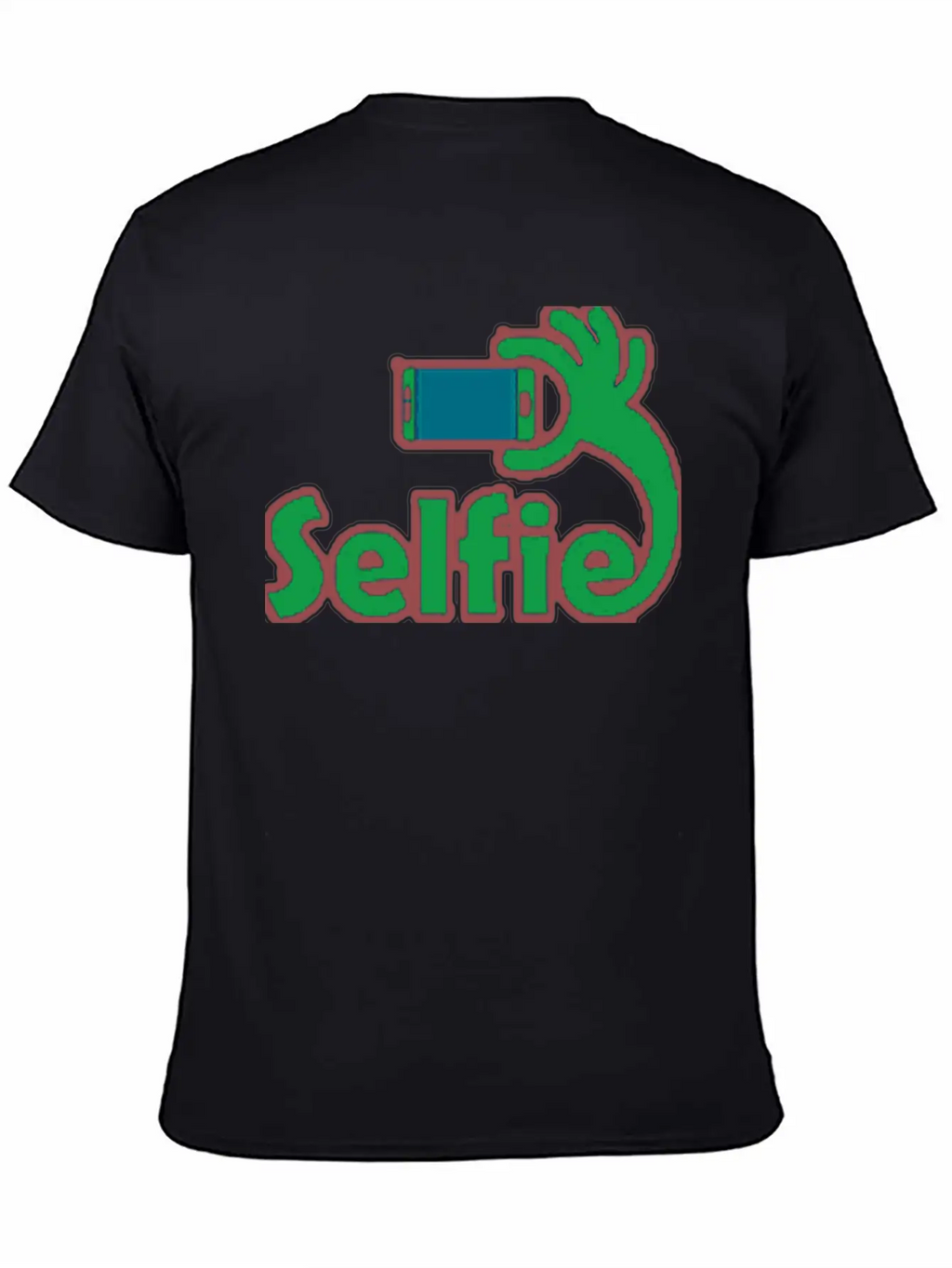 Taking Selfie Portrait Title Of Calligraphy Text Breathable Soft Cotton T-Shirt – Timeless Casual Look
