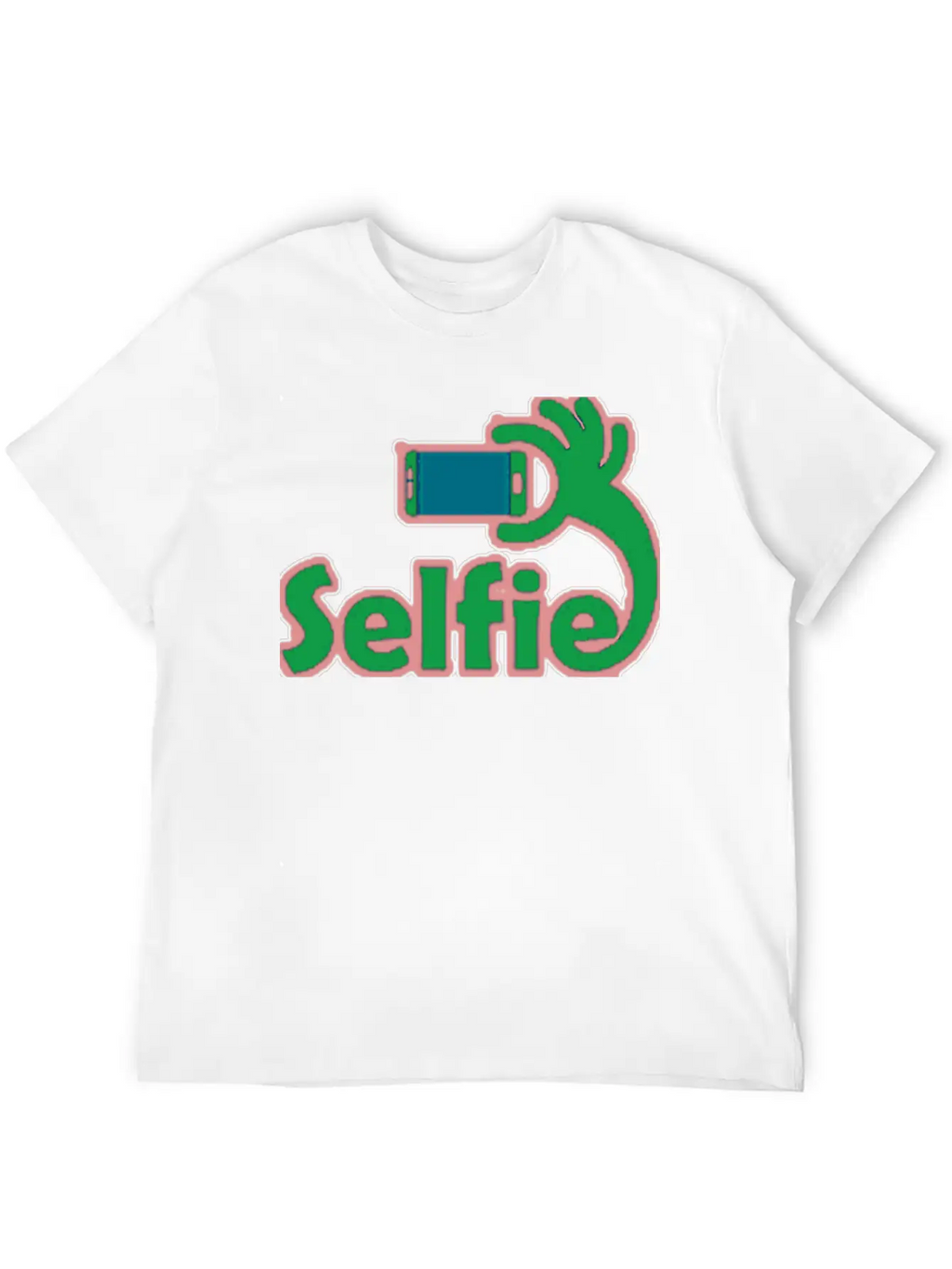 Taking Selfie Portrait Title Of Calligraphy Text Breathable Soft Cotton T-Shirt – Timeless Casual Look