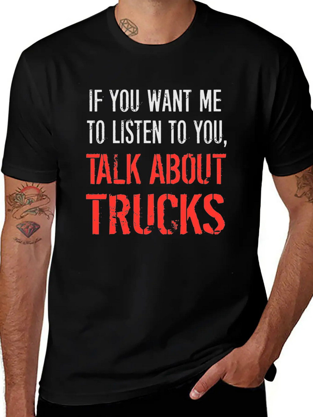 Talk About Trucks Breathable Soft Cotton T-Shirt – Timeless Casual Look