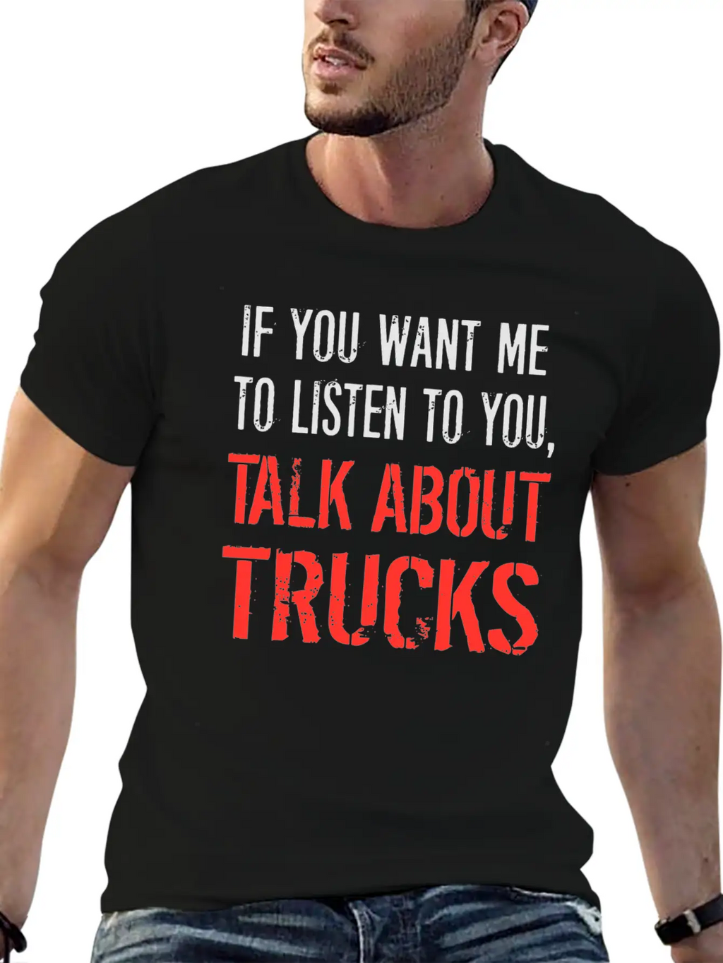 Talk About Trucks Breathable Soft Cotton T-Shirt – Timeless Casual Look