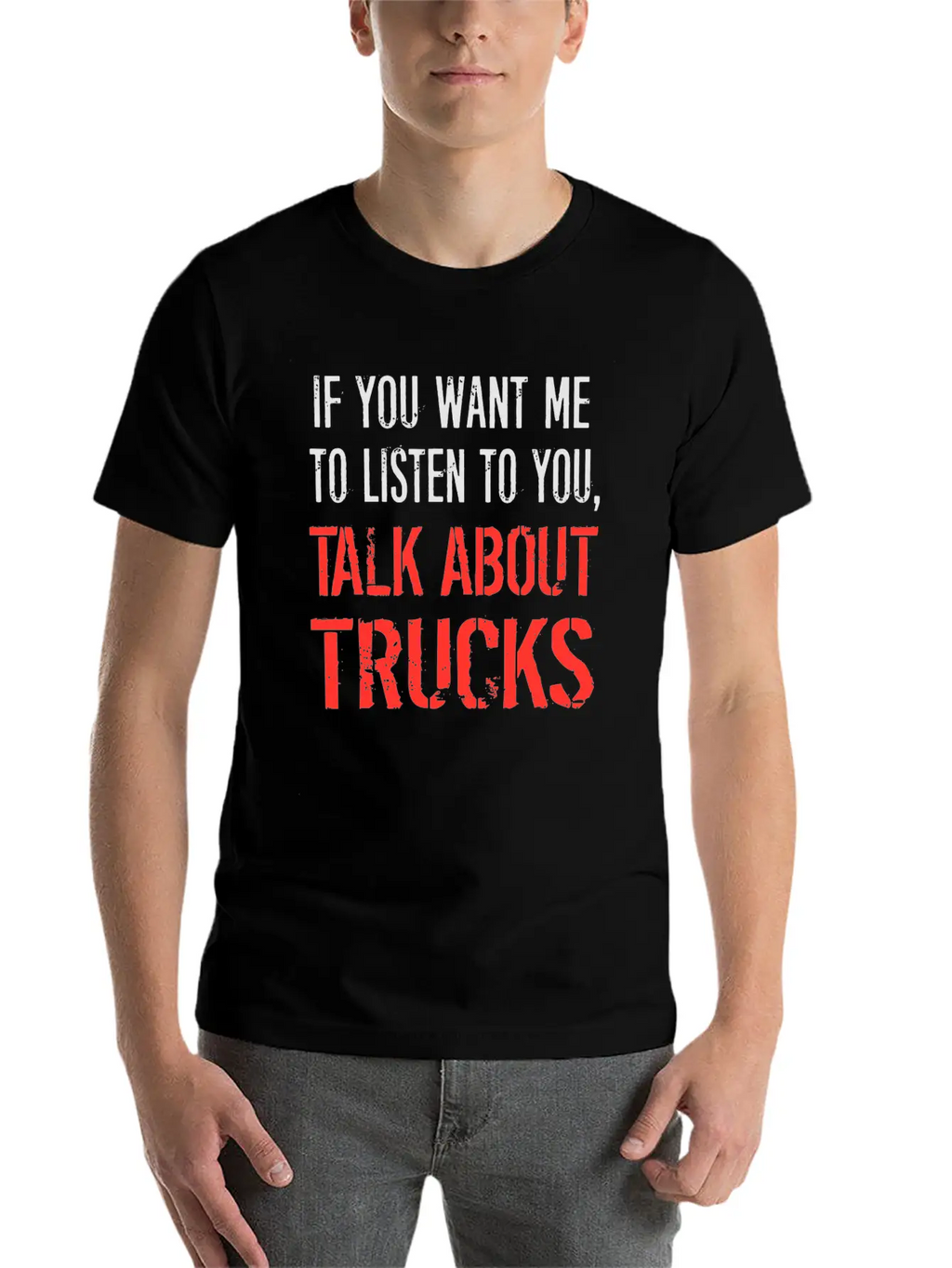 Talk About Trucks Breathable Soft Cotton T-Shirt – Timeless Casual Look