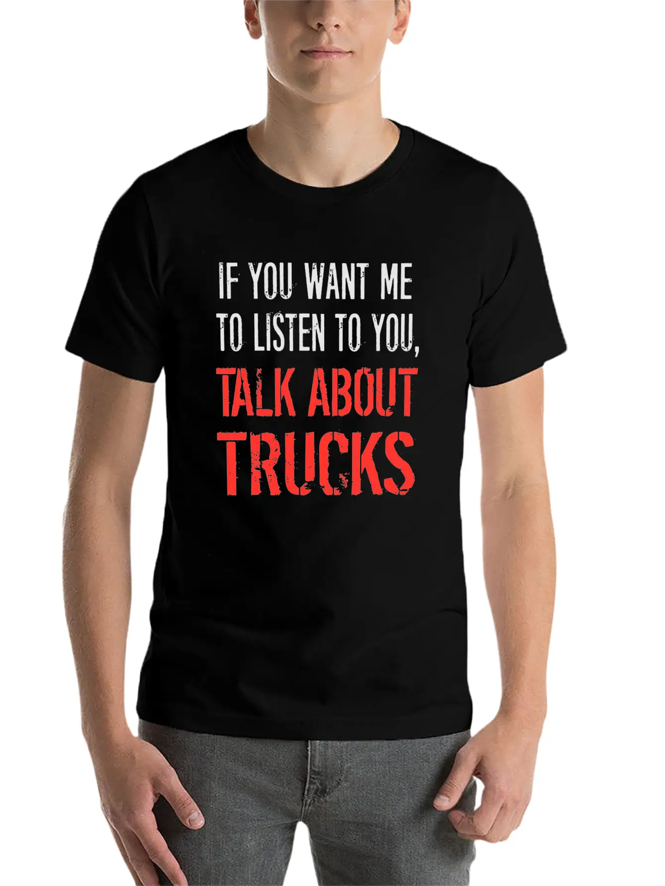 Talk About Trucks Breathable Soft Cotton T-Shirt – Timeless Casual Look