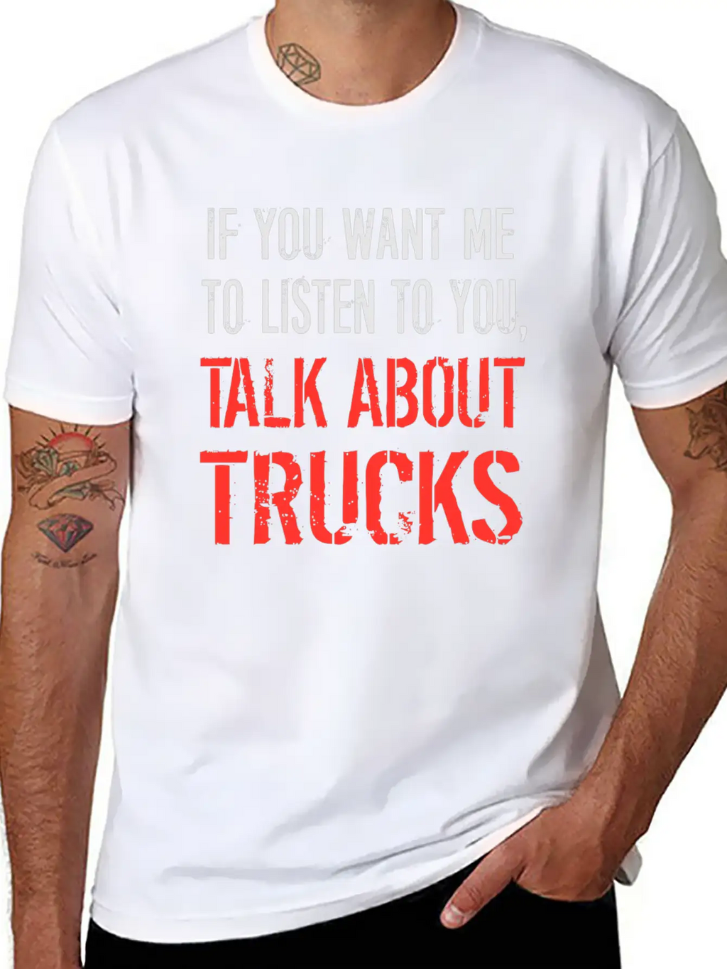 Talk About Trucks Breathable Soft Cotton T-Shirt – Timeless Casual Look