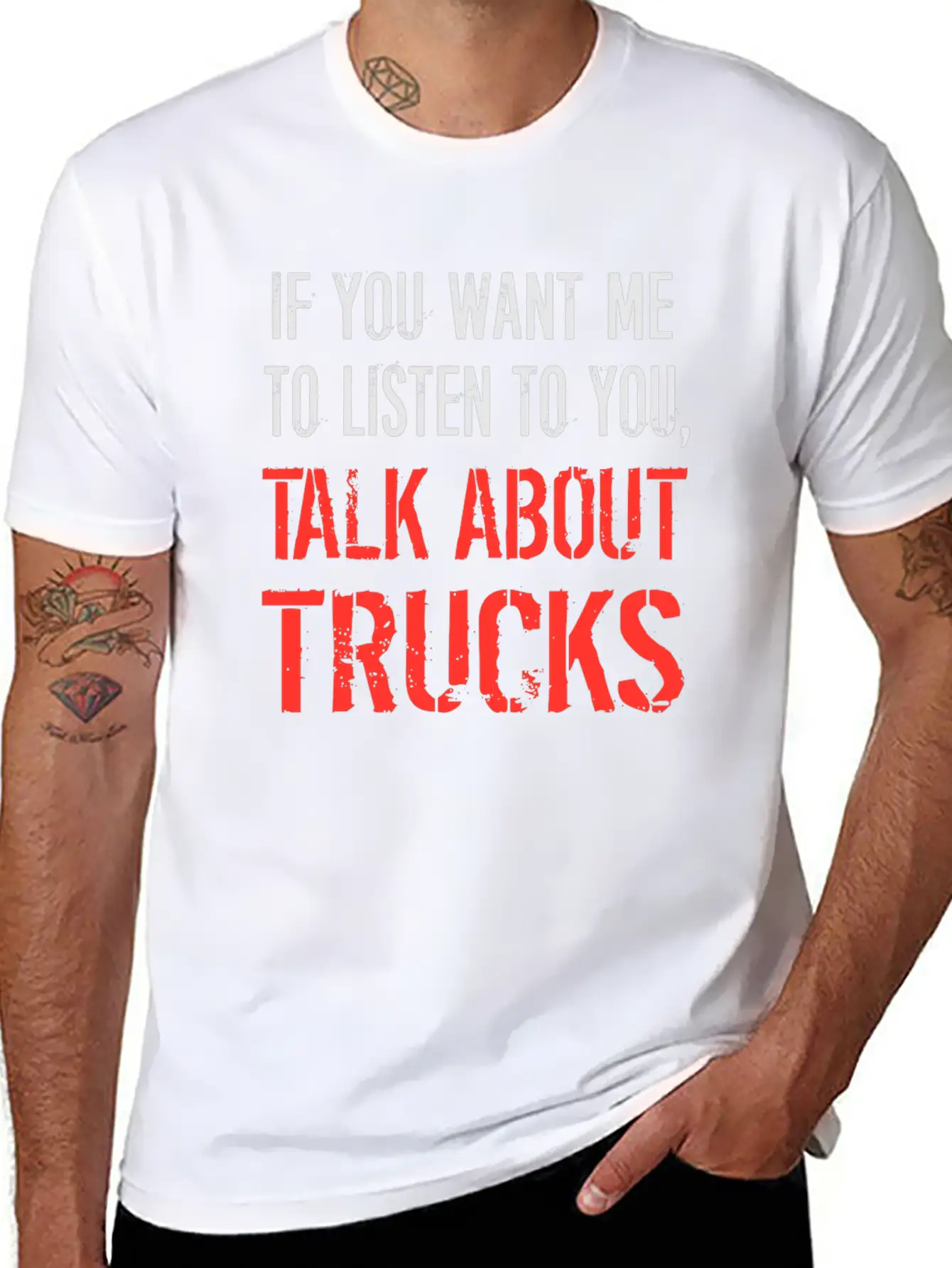 Talk About Trucks Breathable Soft Cotton T-Shirt – Timeless Casual Look