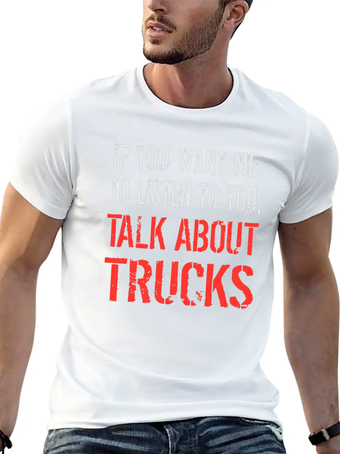 Talk About Trucks Breathable Soft Cotton T-Shirt – Timeless Casual Look