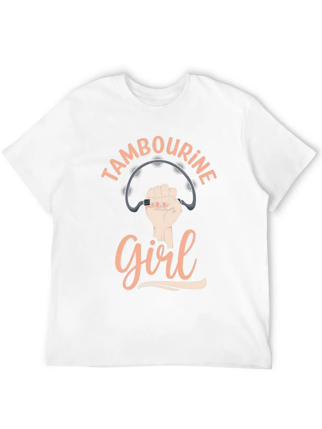 Tambourine Girl Percussion Musician Basic Graphic T-Shirt – Daily Comfort In Soft Cotton