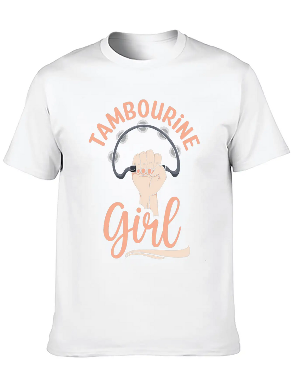 Tambourine Girl Percussion Musician Basic Graphic T-Shirt – Daily Comfort In Soft Cotton