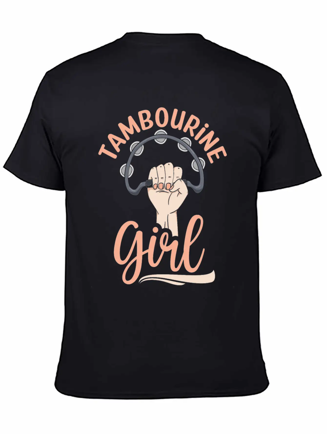 Tambourine Girl Percussion Musician Basic Graphic T-Shirt – Daily Comfort In Soft Cotton