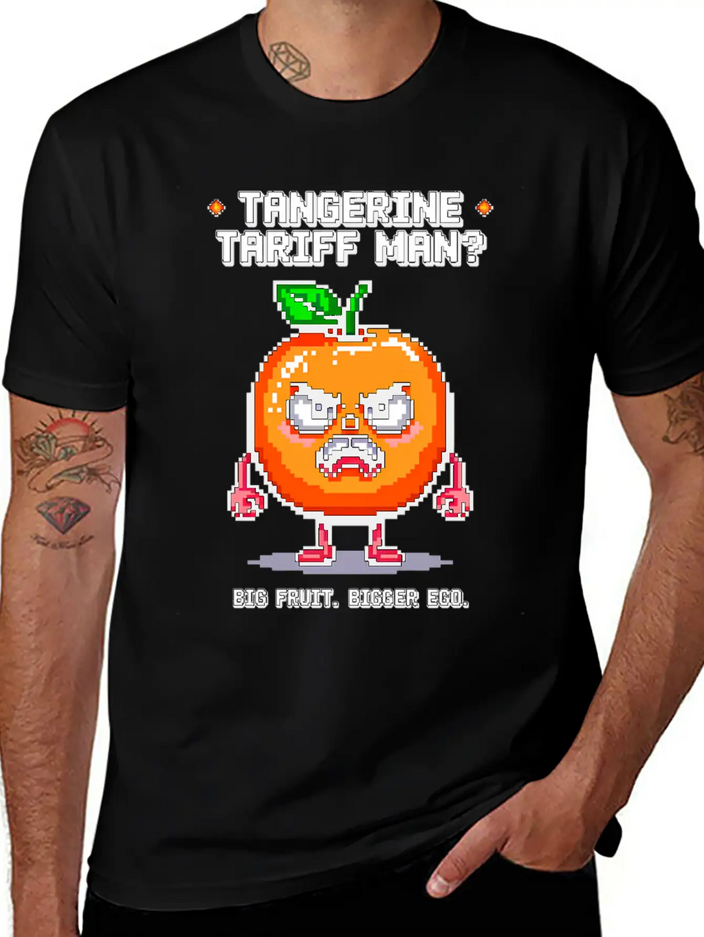 Tangerine Tariff Man? Big Fruit. Bigger Ego. Classic Cotton Tee – Unisex Comfort For Any Season