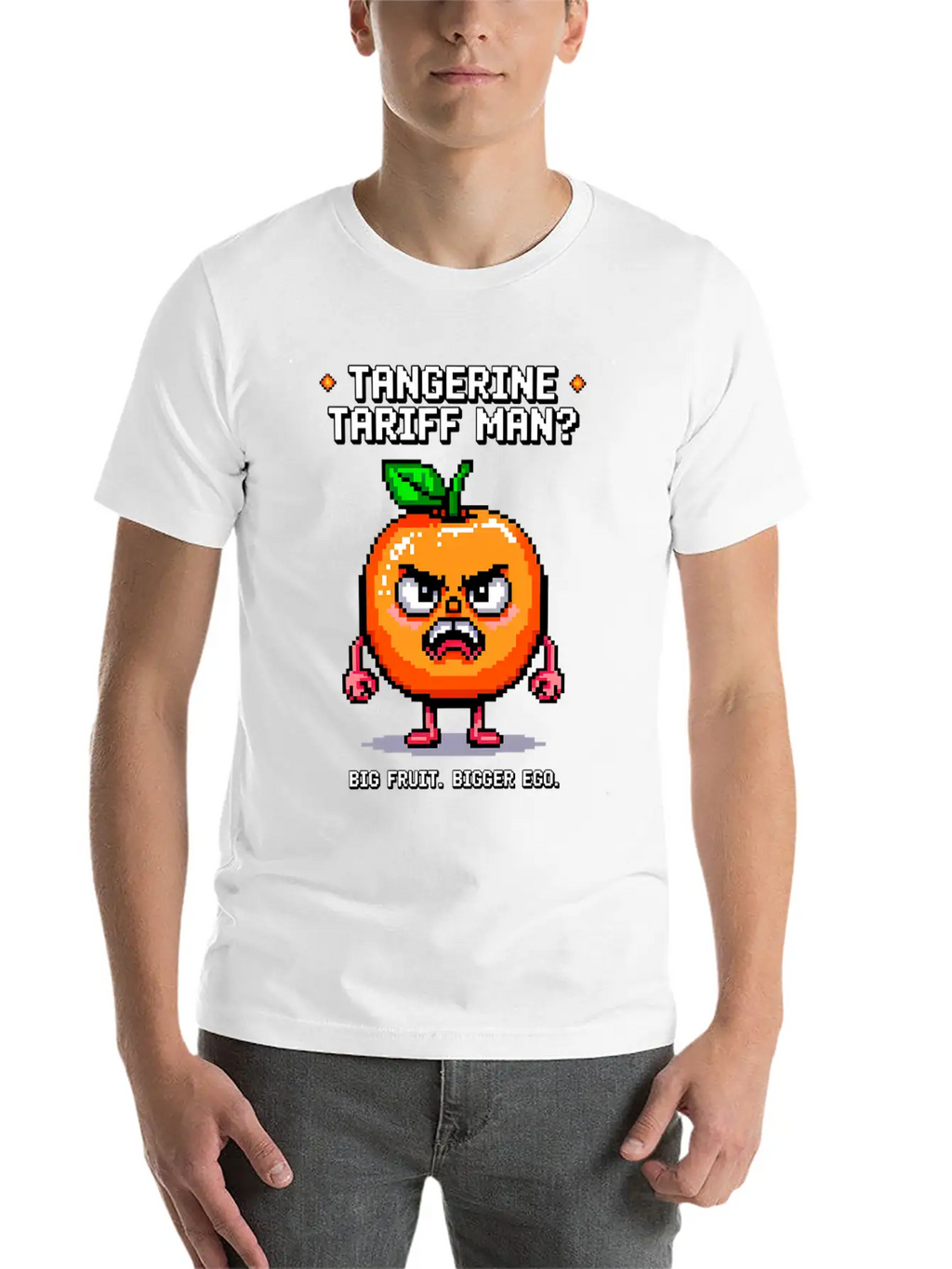 Tangerine Tariff Man? Big Fruit. Bigger Ego. Classic Cotton Tee – Unisex Comfort For Any Season