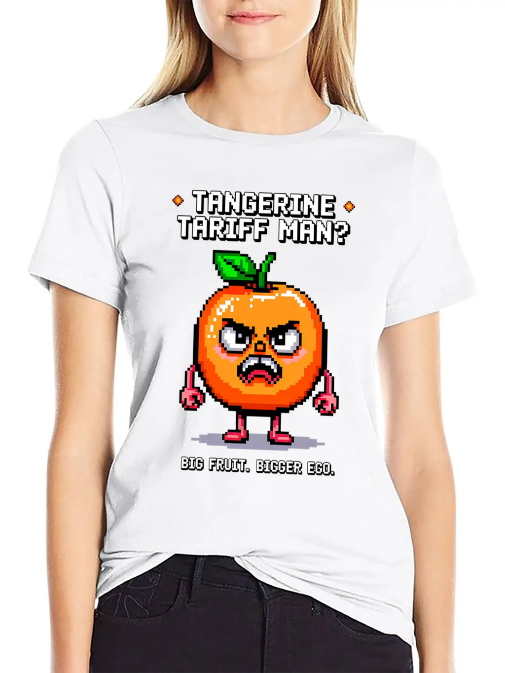 Tangerine Tariff Man? Big Fruit. Bigger Ego. Classic Cotton Tee – Unisex Comfort For Any Season