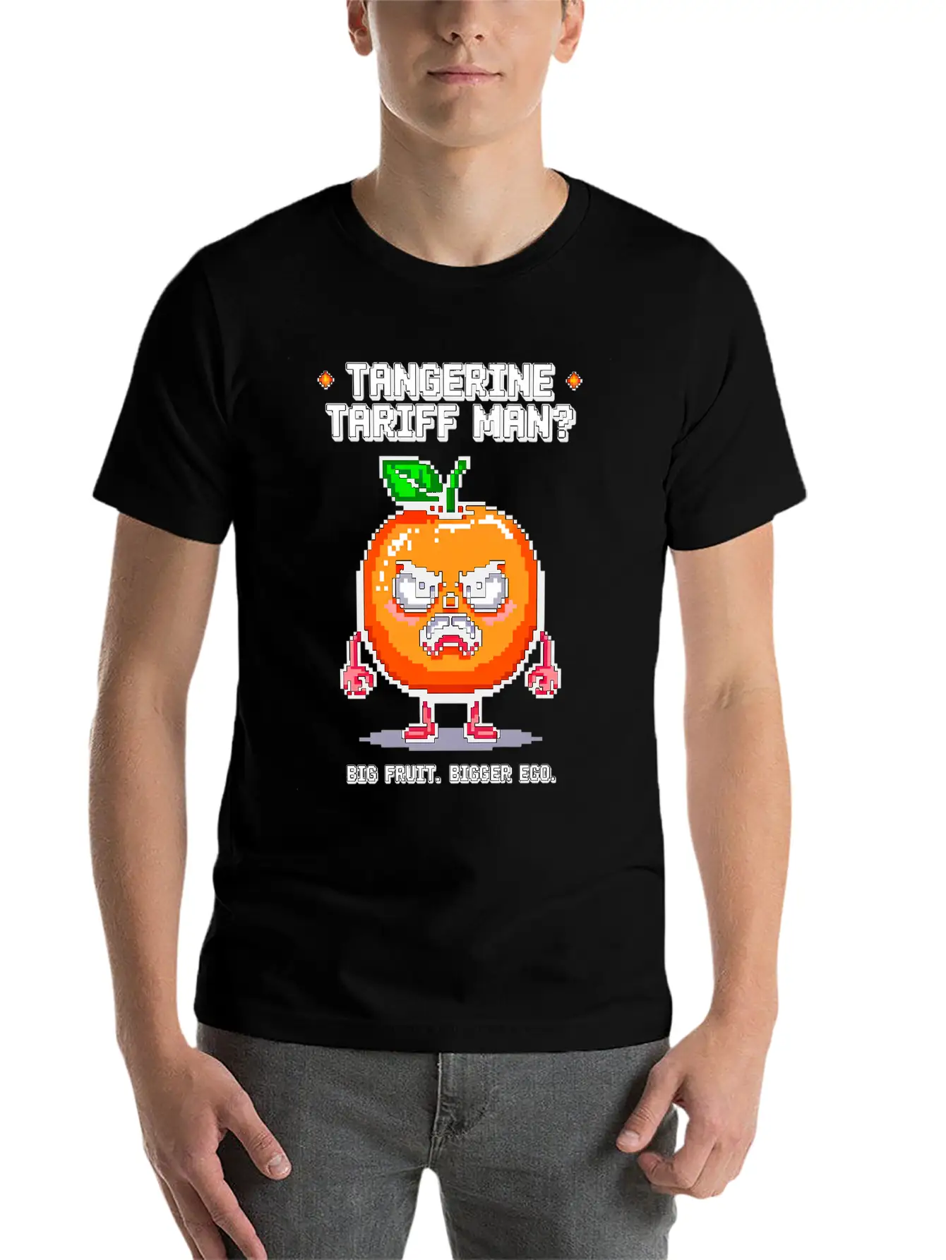 Tangerine Tariff Man? Big Fruit. Bigger Ego. Classic Cotton Tee – Unisex Comfort For Any Season